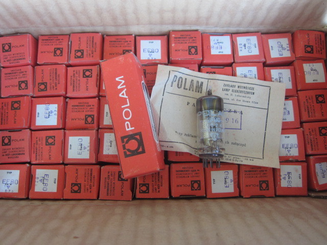 10 x EF80 POLAM / EF800 / 6BX6 MESH PLATE (NEW, NOS, BOXED, old stock -70s)