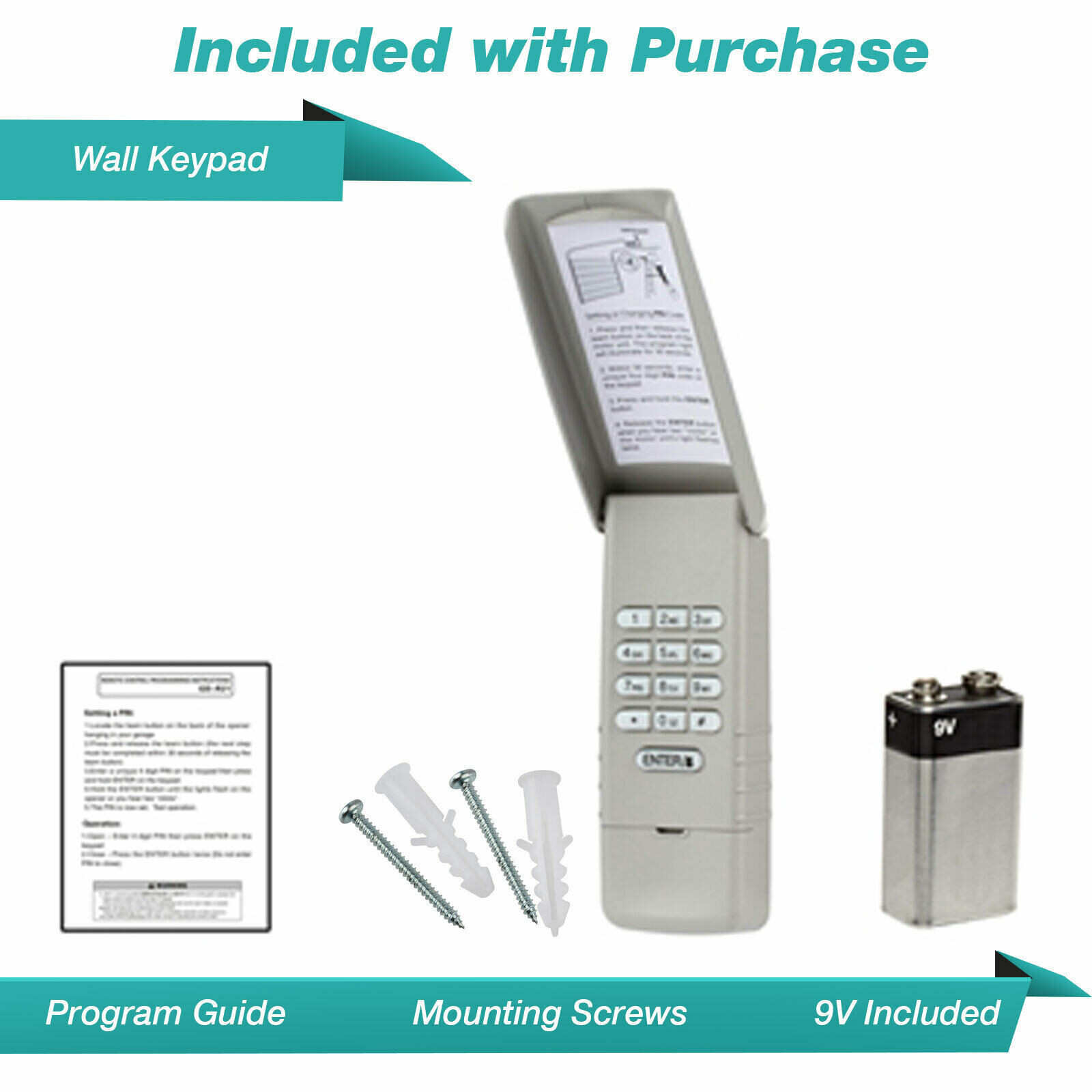 For LiftMaster Garage Door Opener Keypad Compatible HBW1241 971LM 390MHz