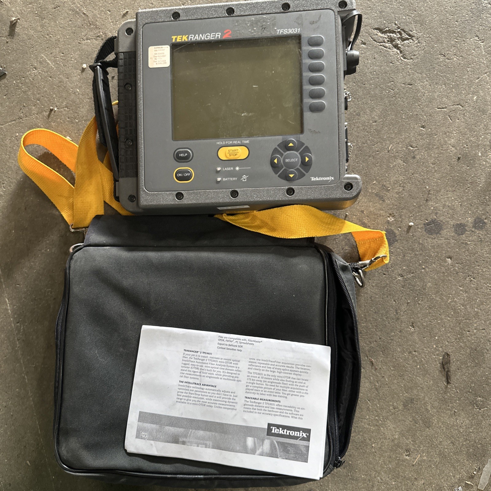TEKTRONIX TEKRANGER 2 TFS3031- Optical Time Domain Reflectometer- W/ Case