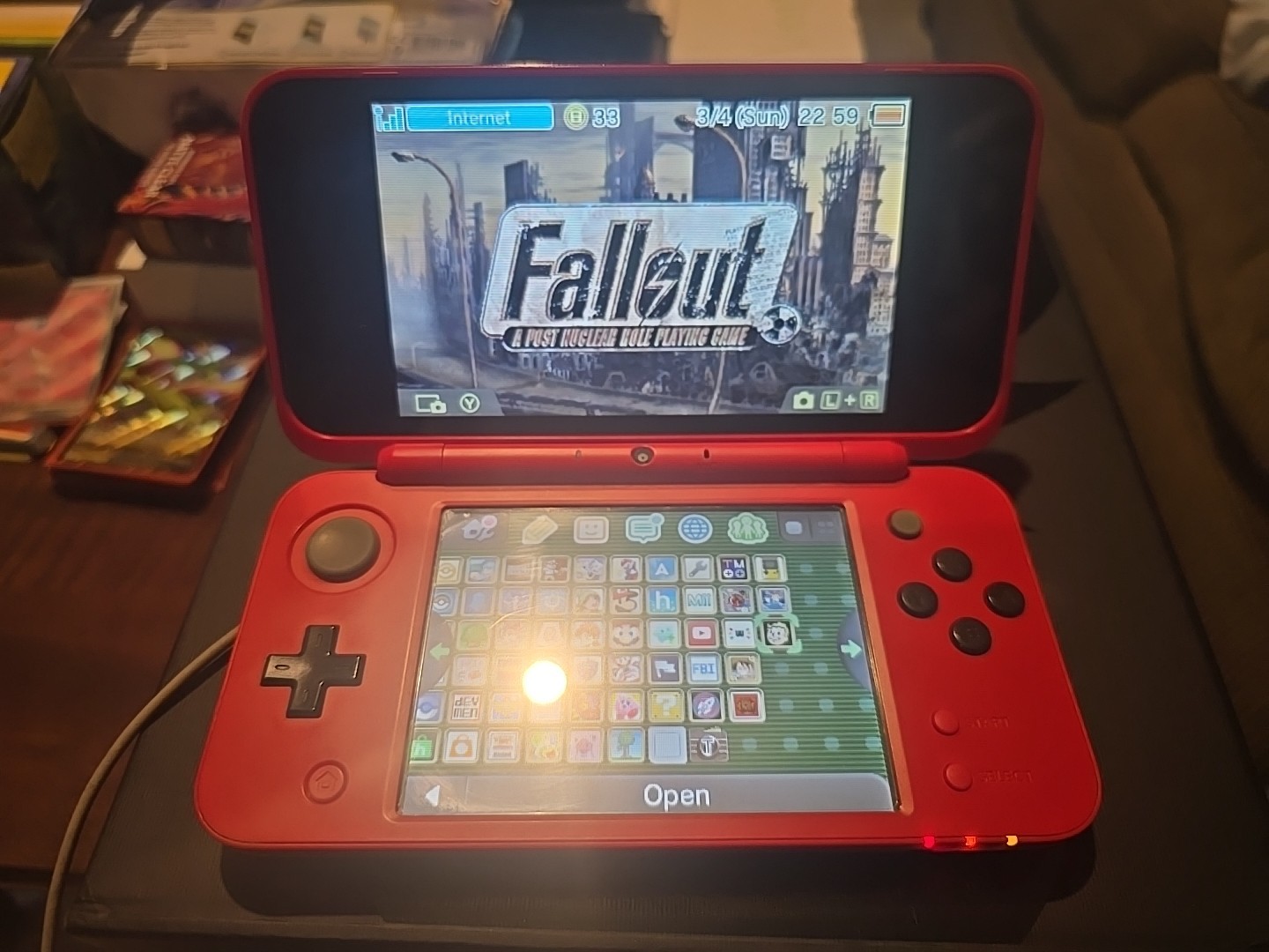 2DS XL Pokeball, Homebrew, 128gb sd card and charger.