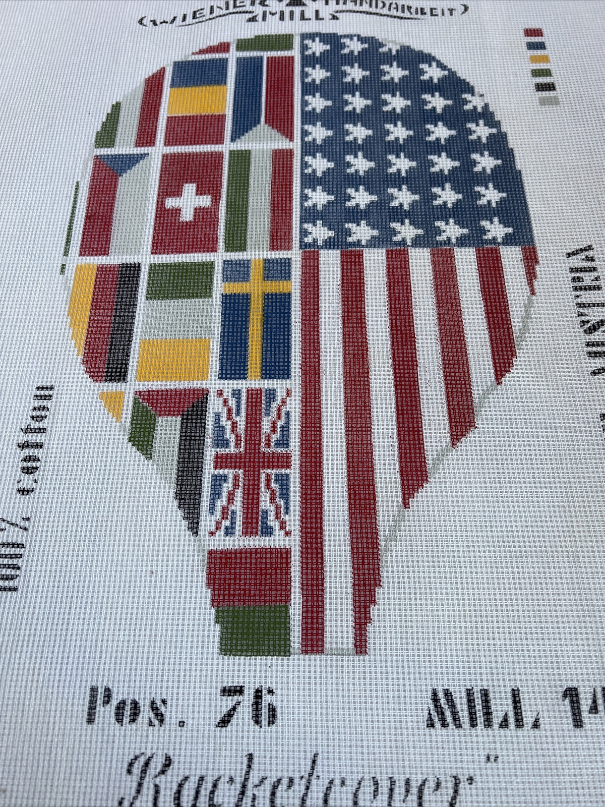 needlepoint canvas handpainted