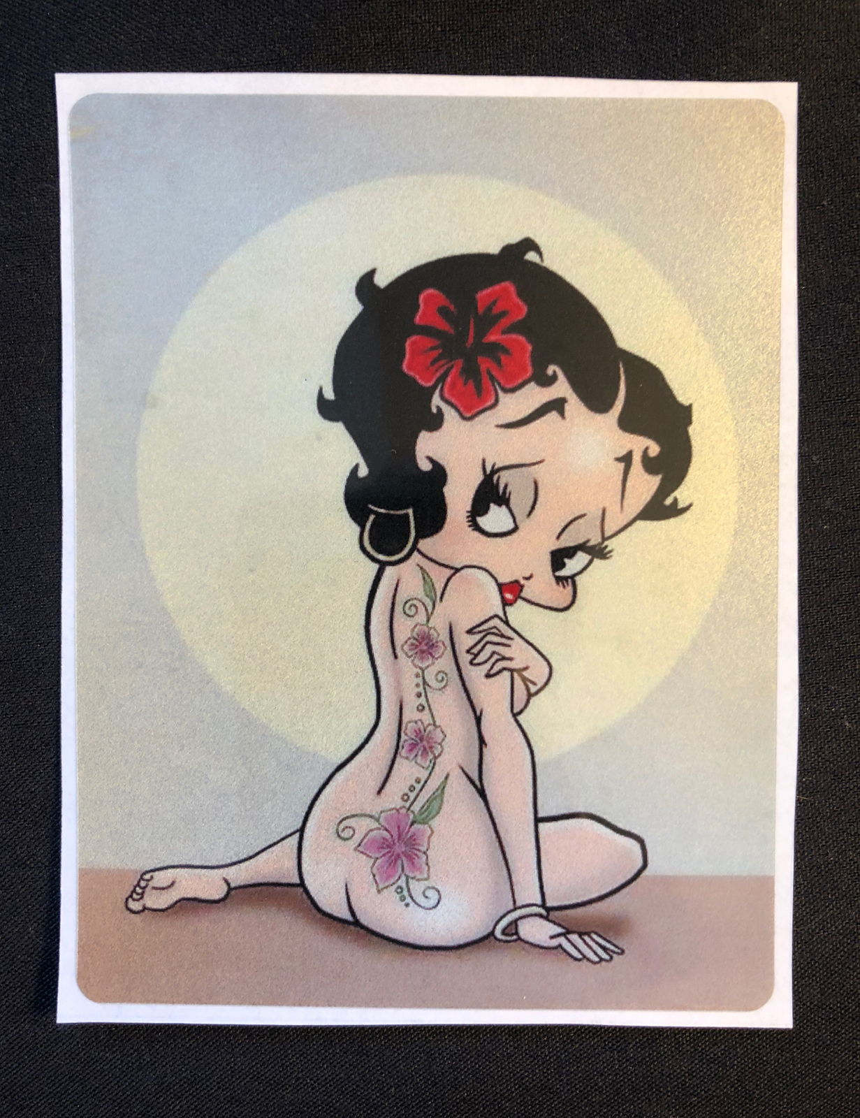 BETTY BOOP STICKER “SEXY BODY BOOP” 4” x 5 1/4”￼ PEARL GLOSSY VERY PRETTY!