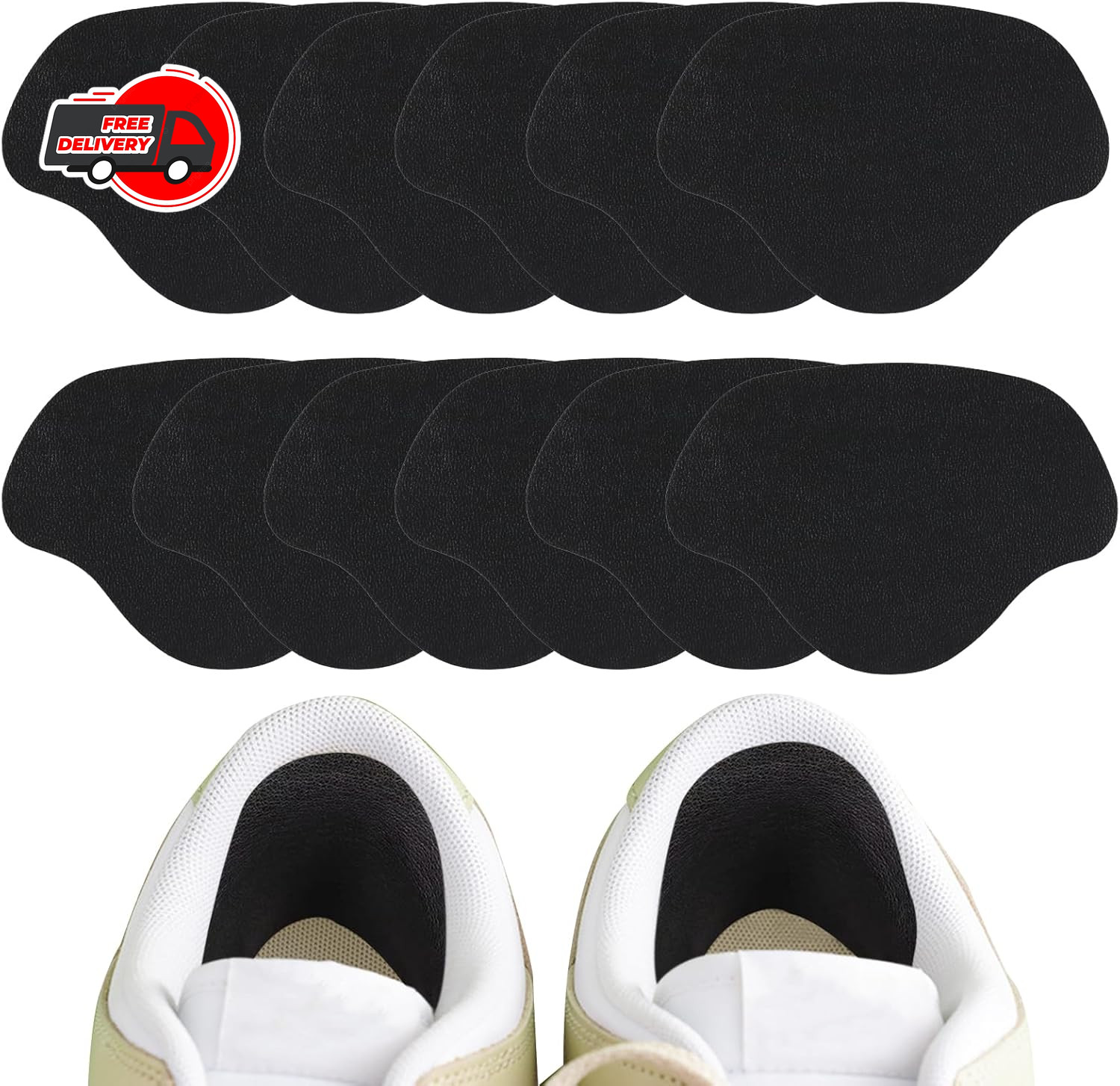 12 Pcs Shoe Heel Repair Patches, Self-Adhesive Inside Shoe Hole Patch Kit for Sn