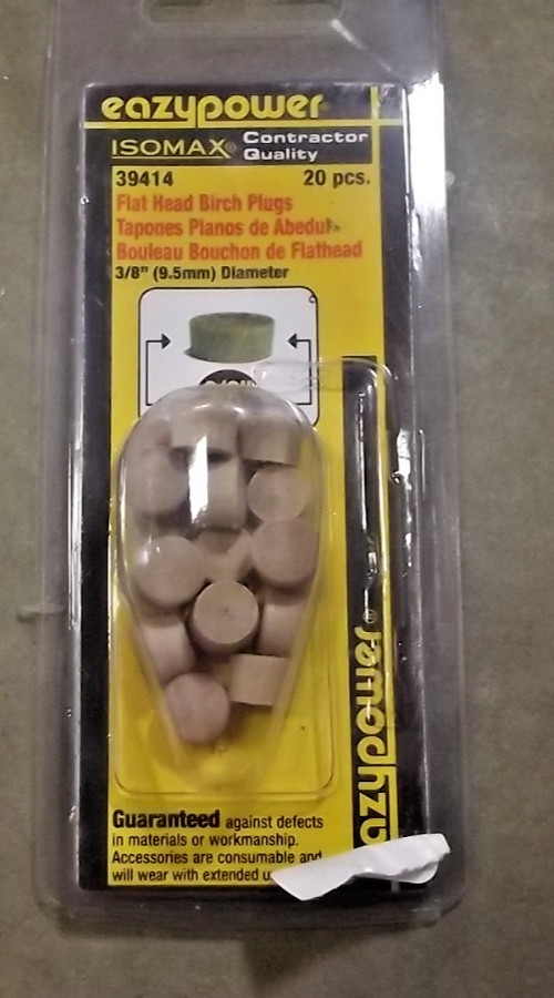 1 Pack of 20 Eazypower  3/8" Birch Plugs 39414 h28