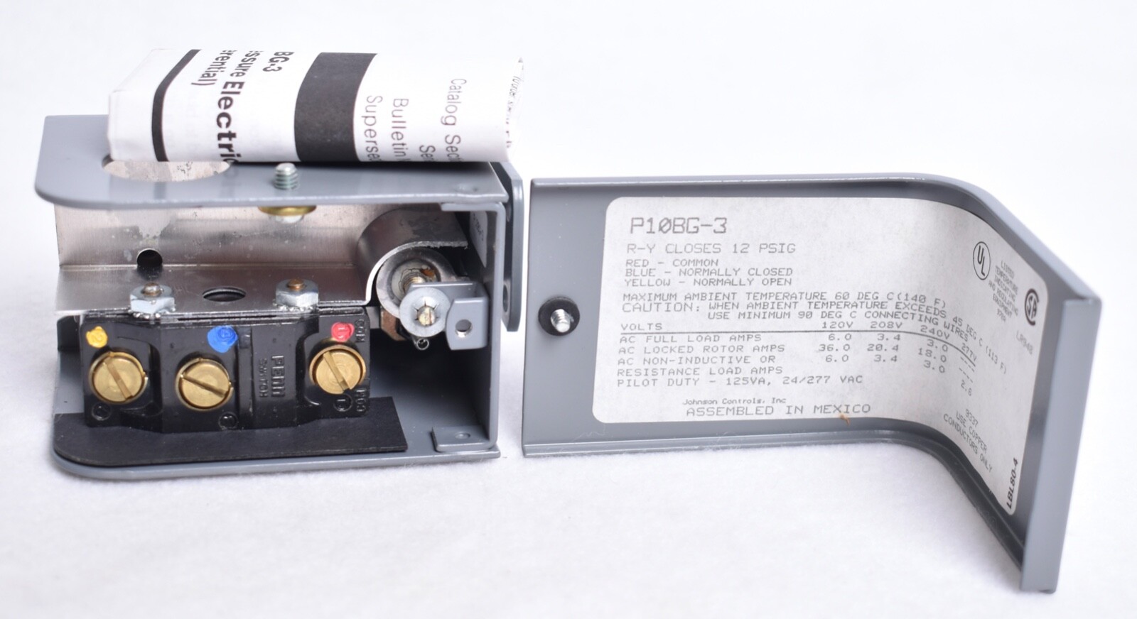 Johnson Controls Low Pressure Control P10BG-3C