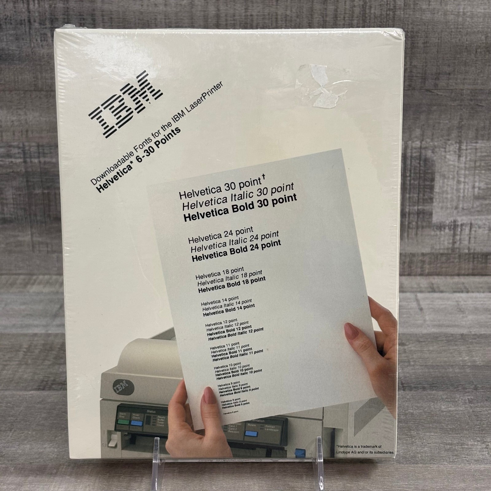 VINTAGE 1989 IBM HELVETICA Downloadable Fonts for LaserPrinter 1039405 - SEALED
