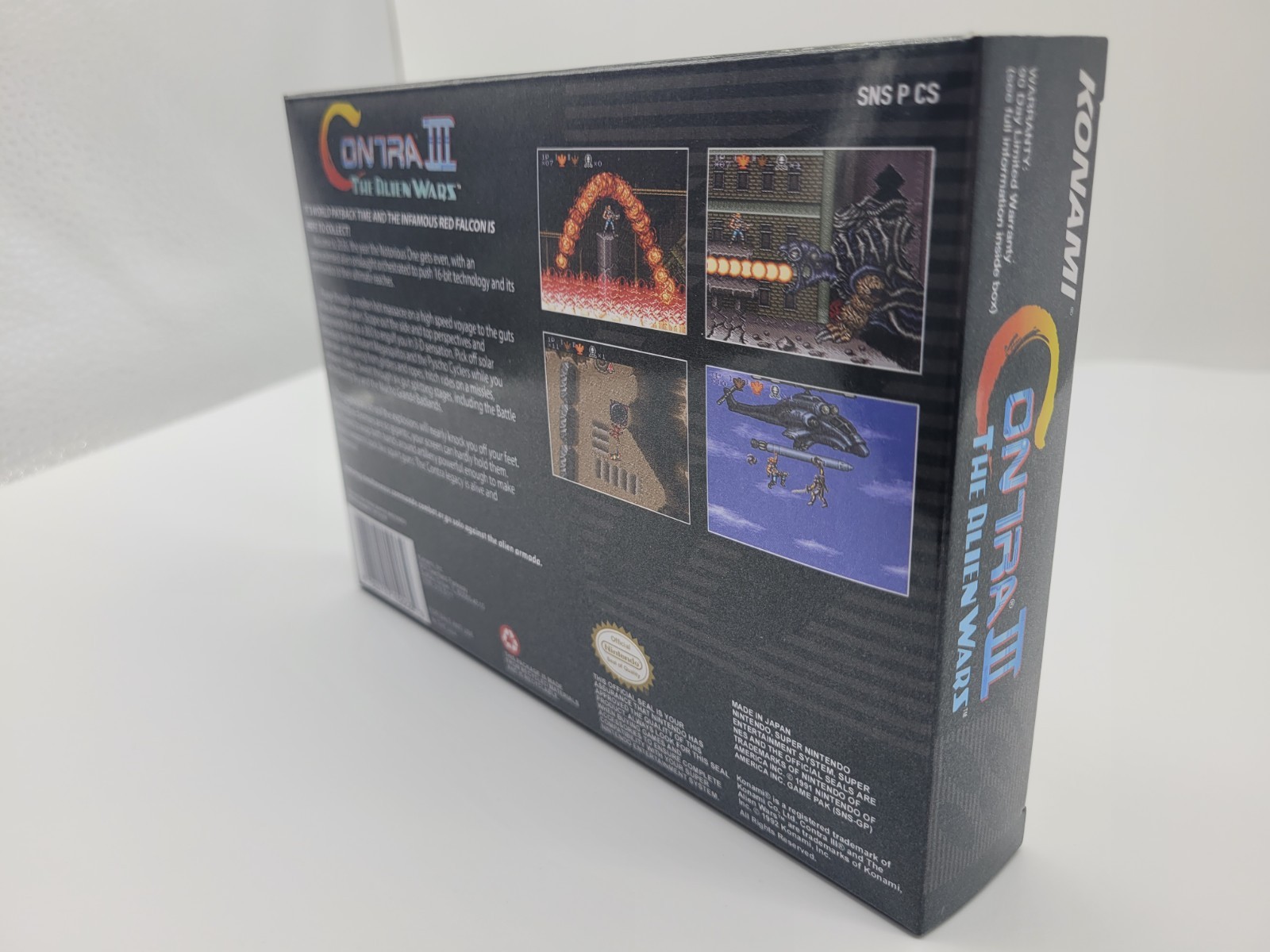Contra III 3: The Alien Wars Box Only Super (SNES) REPLACEMENT BOX + INSERTS