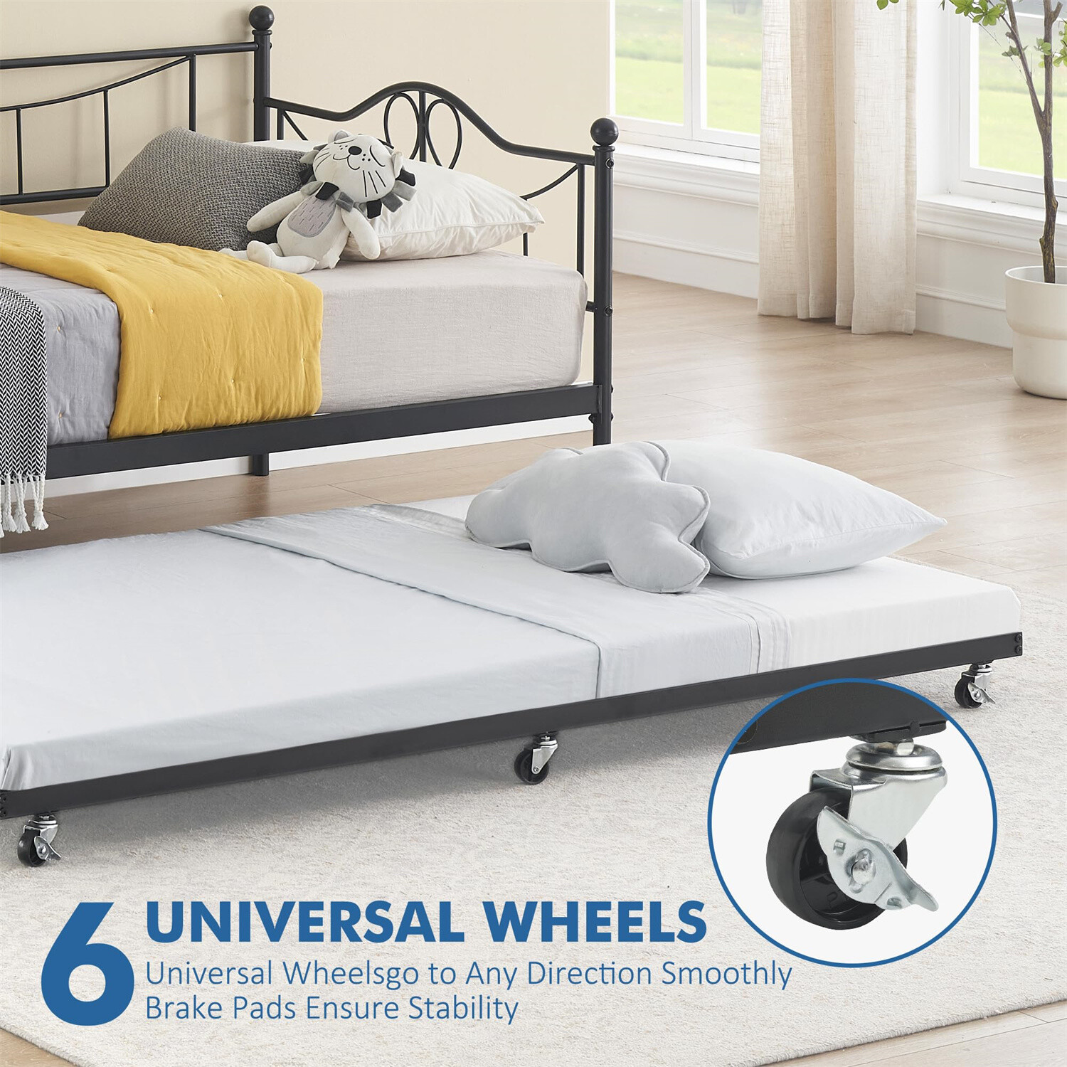 Sofa Bed Daybed and Trundle Twin Daybed with Pull Out Trundle Platform Bed Frame