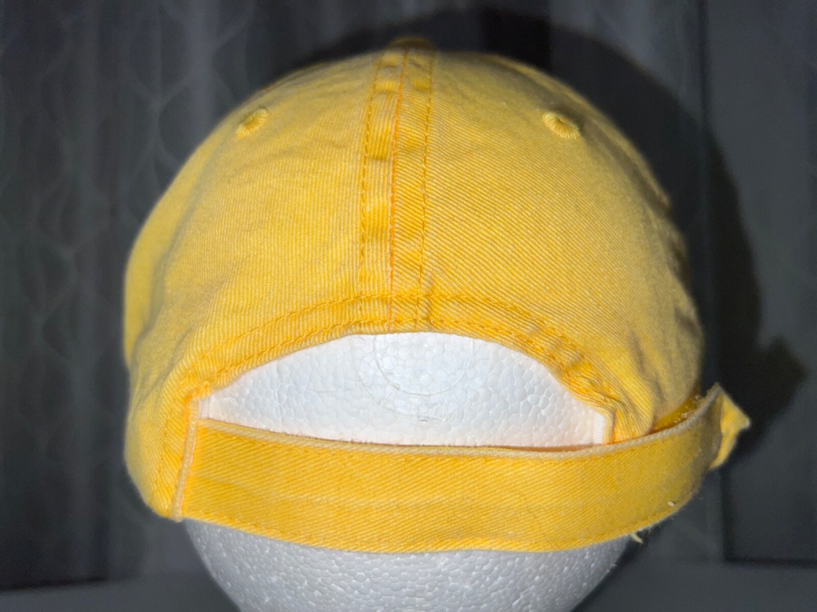 Bermuda Gold Small Hat Cap Hook Loop with Smiley Face, flowers embroidered front