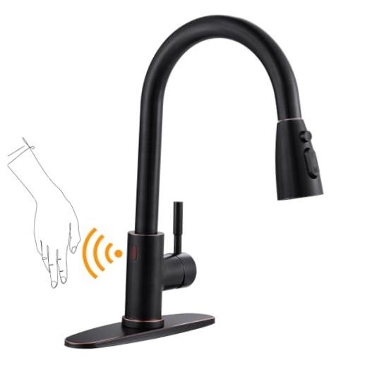 Stainless Steel:  Smart Motion C: Oil Rubbed Bronze Touchless Kitchen Faucet