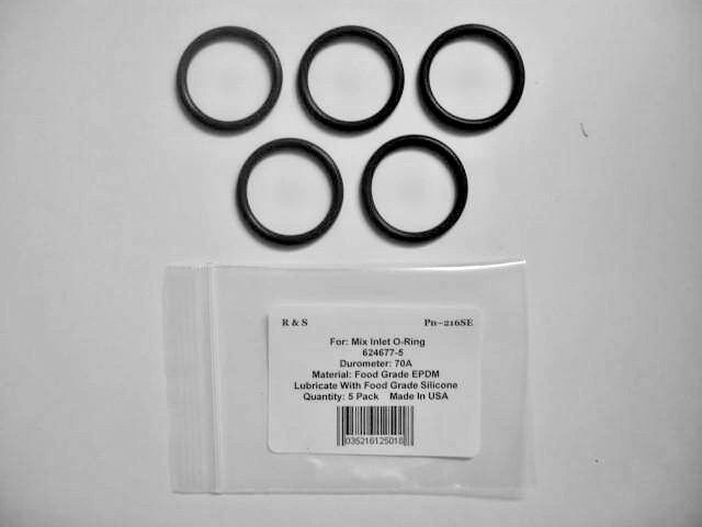 Stoelting 624677-5 Mix Inlet O-Rings / R&S 216SE / Food Grade EPDM Mat.