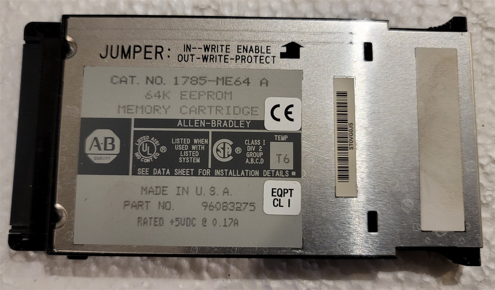 Allen Bradley Memory Cartridge 1785-ME64 A 96083275