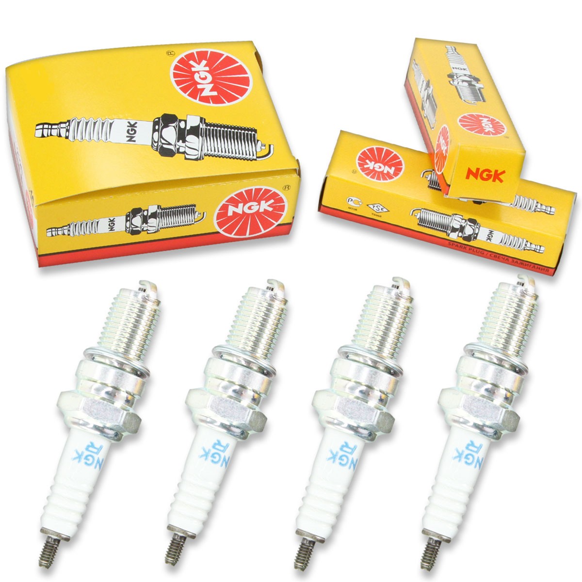 4pcs 08-14 Yamaha XT250 NGK Standard Spark Plugs 249cc 15ci Kit Set Engine jc