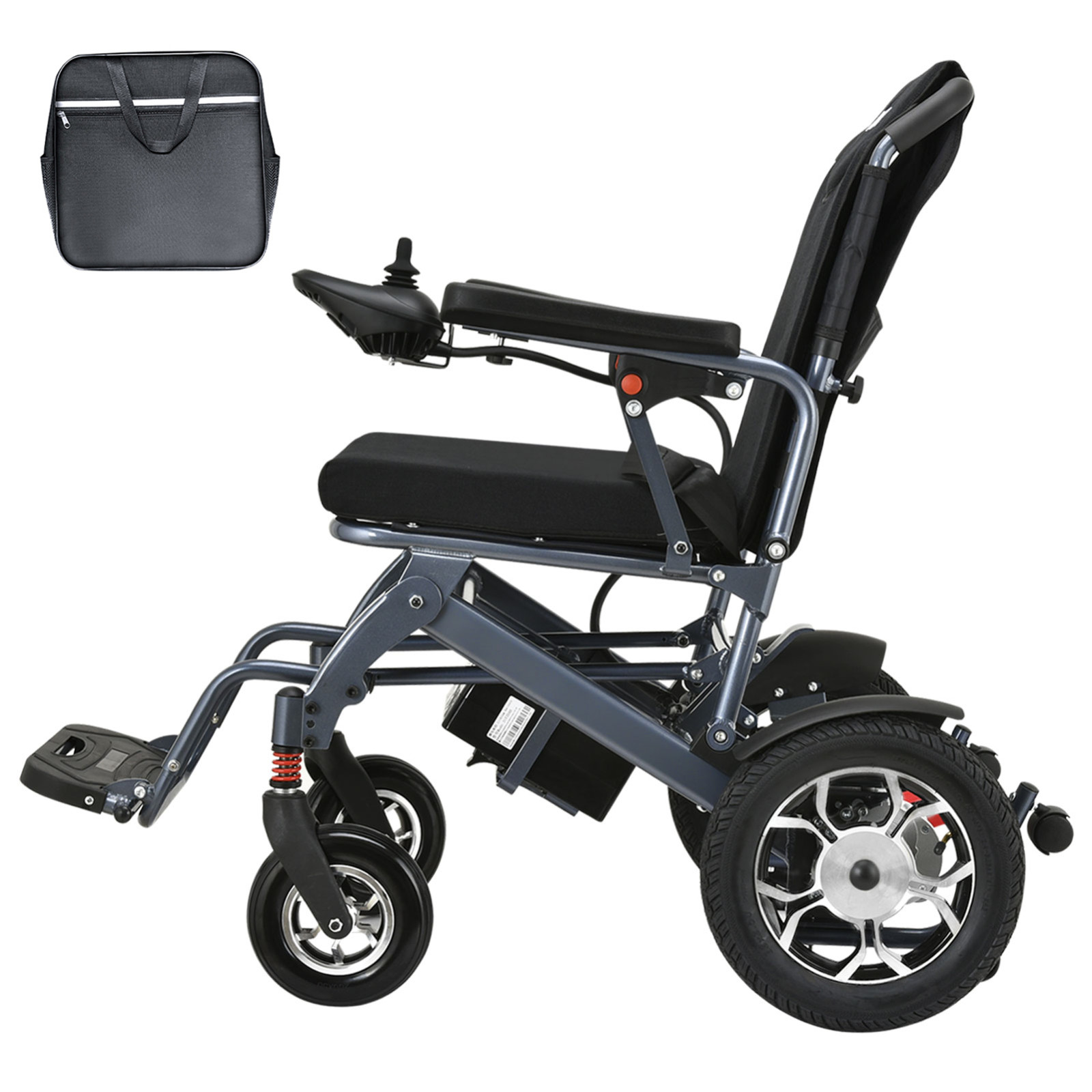20Miles Folding Electric Wheelchair for Adults and Seniors-17in Seat-12Ah-55Lbs