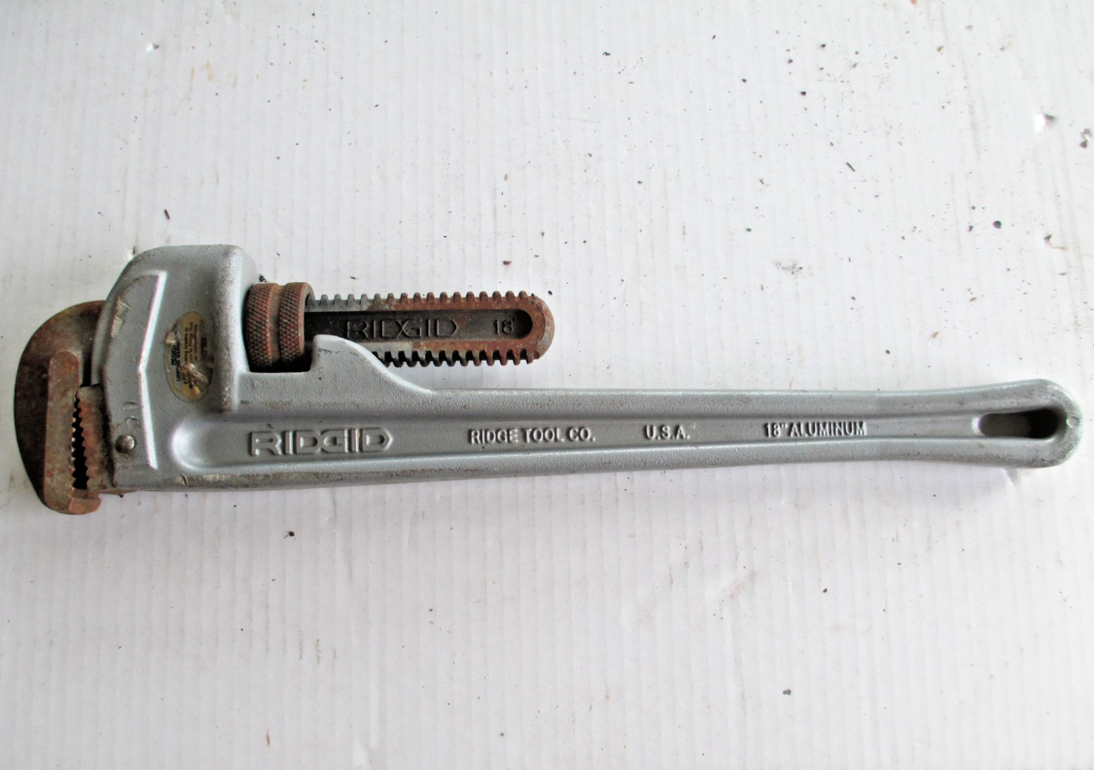 Ridgid 18" Aluminum Pipe Wrench USA Good Working Condition...    BSMT