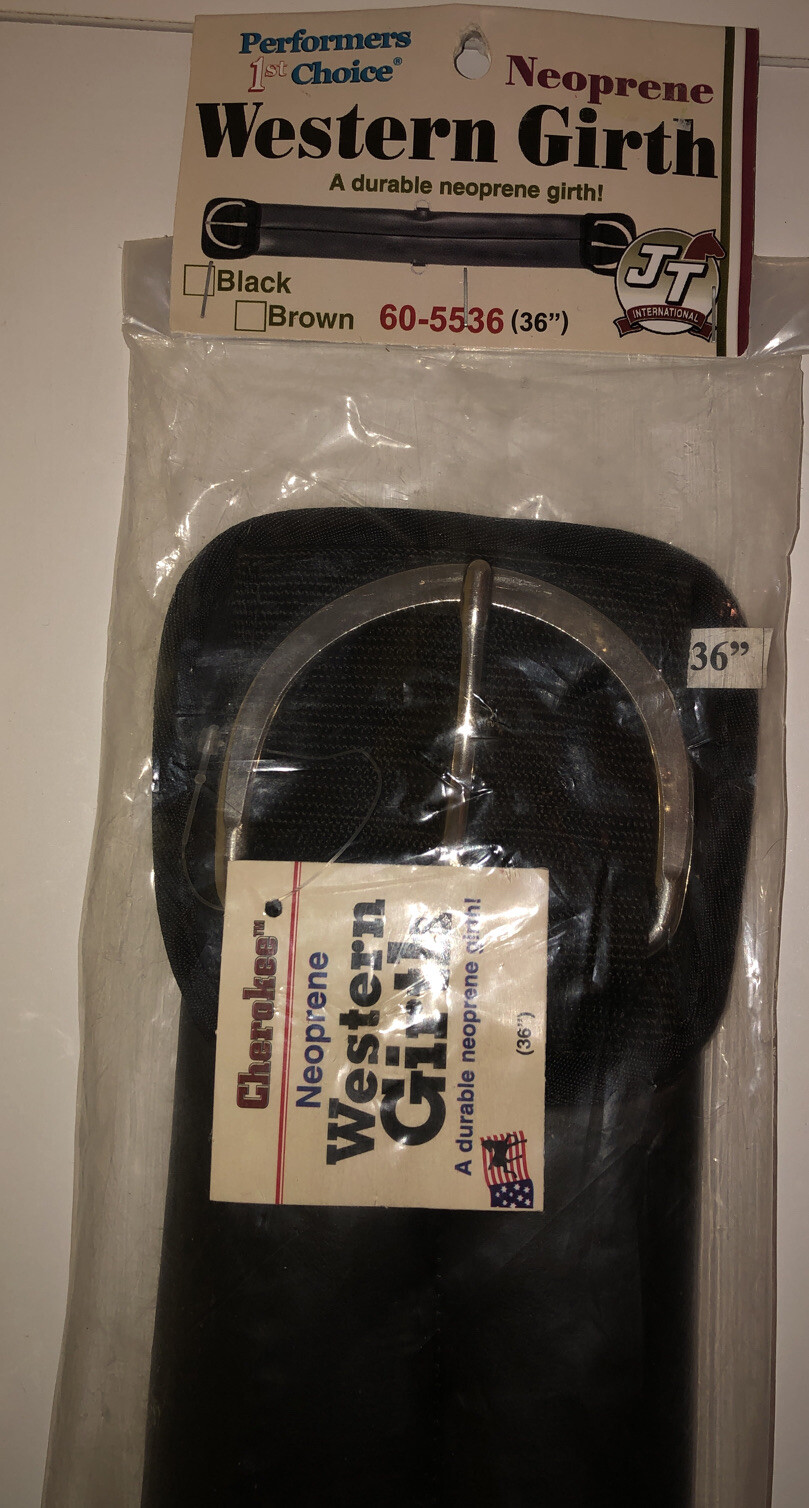 New Performers 1st Choice Neoprene Western Girth Cinch - Black - 36"