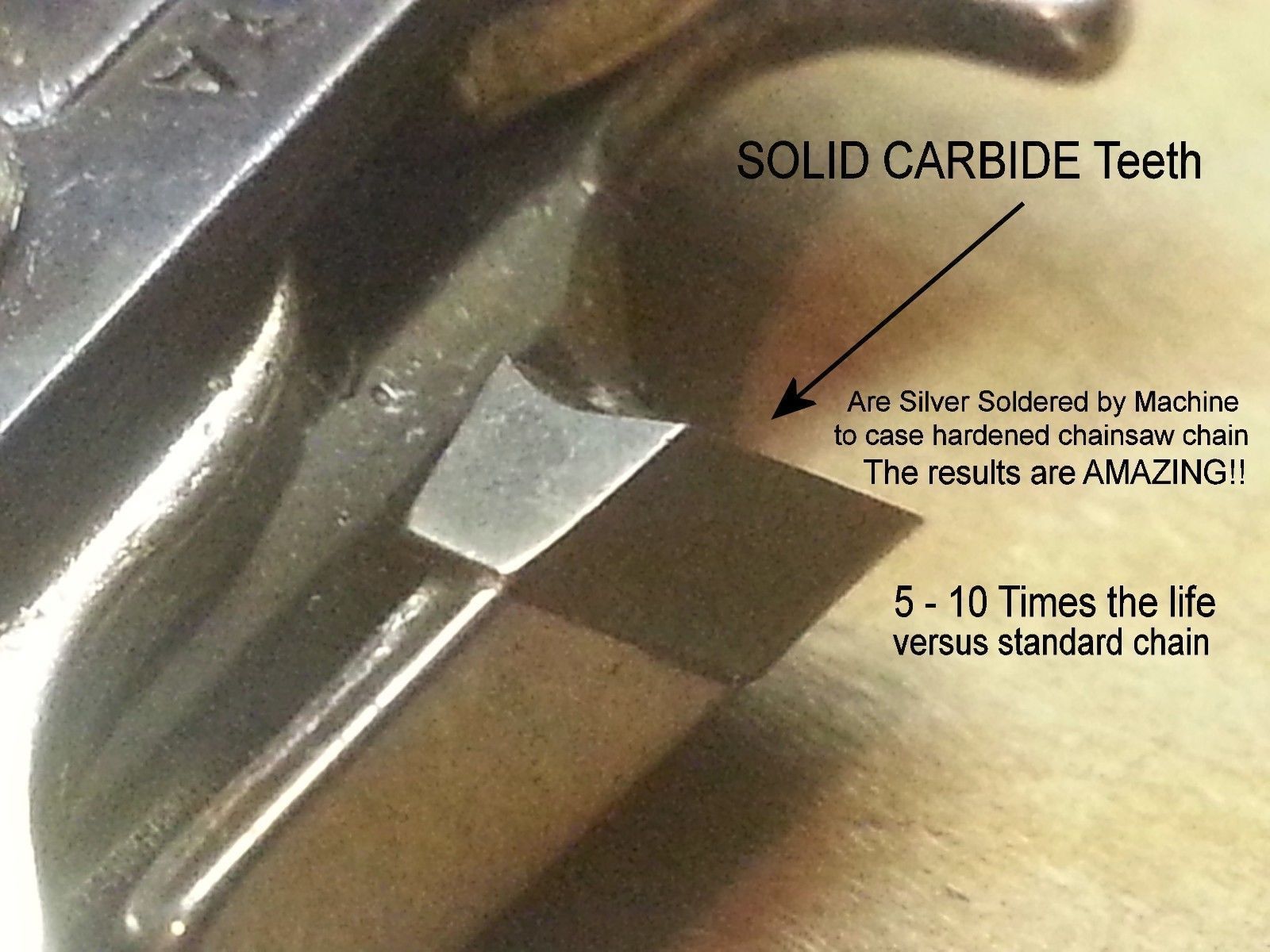 *SOLID CARBIDE* Teeth Chainsaw Chain Fits Echo CS-355, CS-361, CS-3510