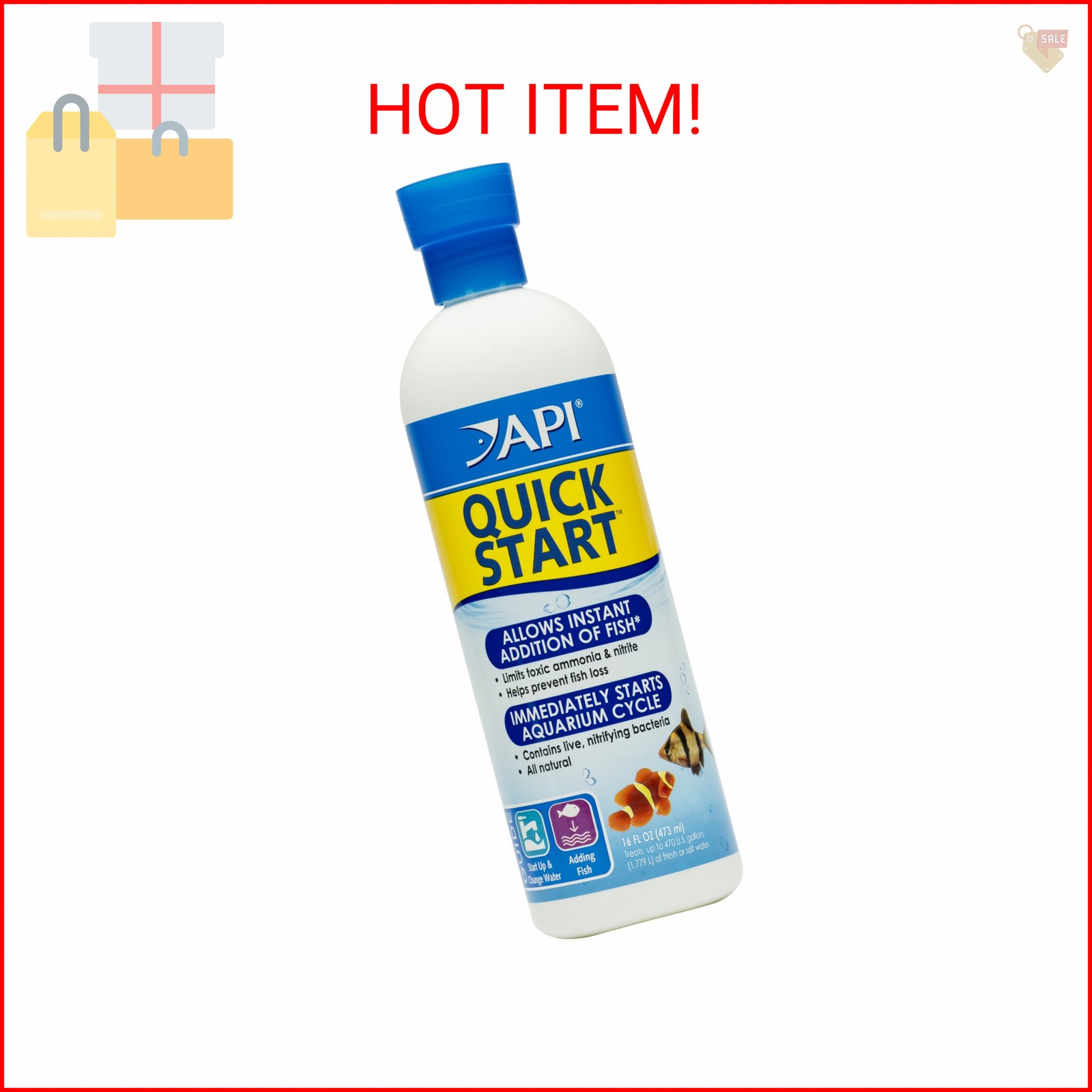 API QUICK START Freshwater and Saltwater Aquarium Nitrifying Bacteria 16-Ounce B