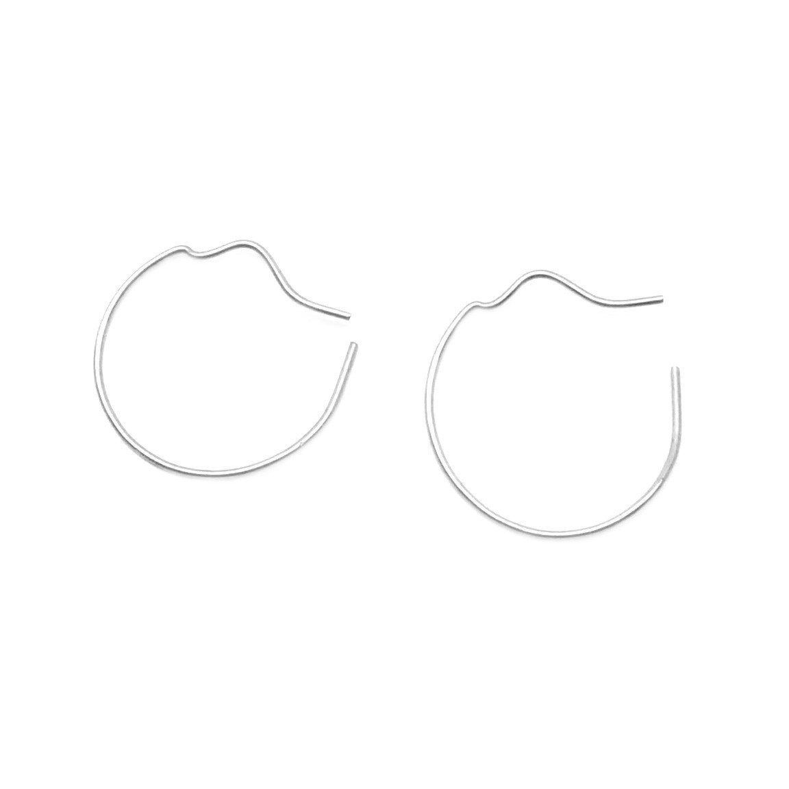 Vintage 1970s Stainless Surgical Steel Earring Hoops 16mm 90 Pieces (45 pairs)