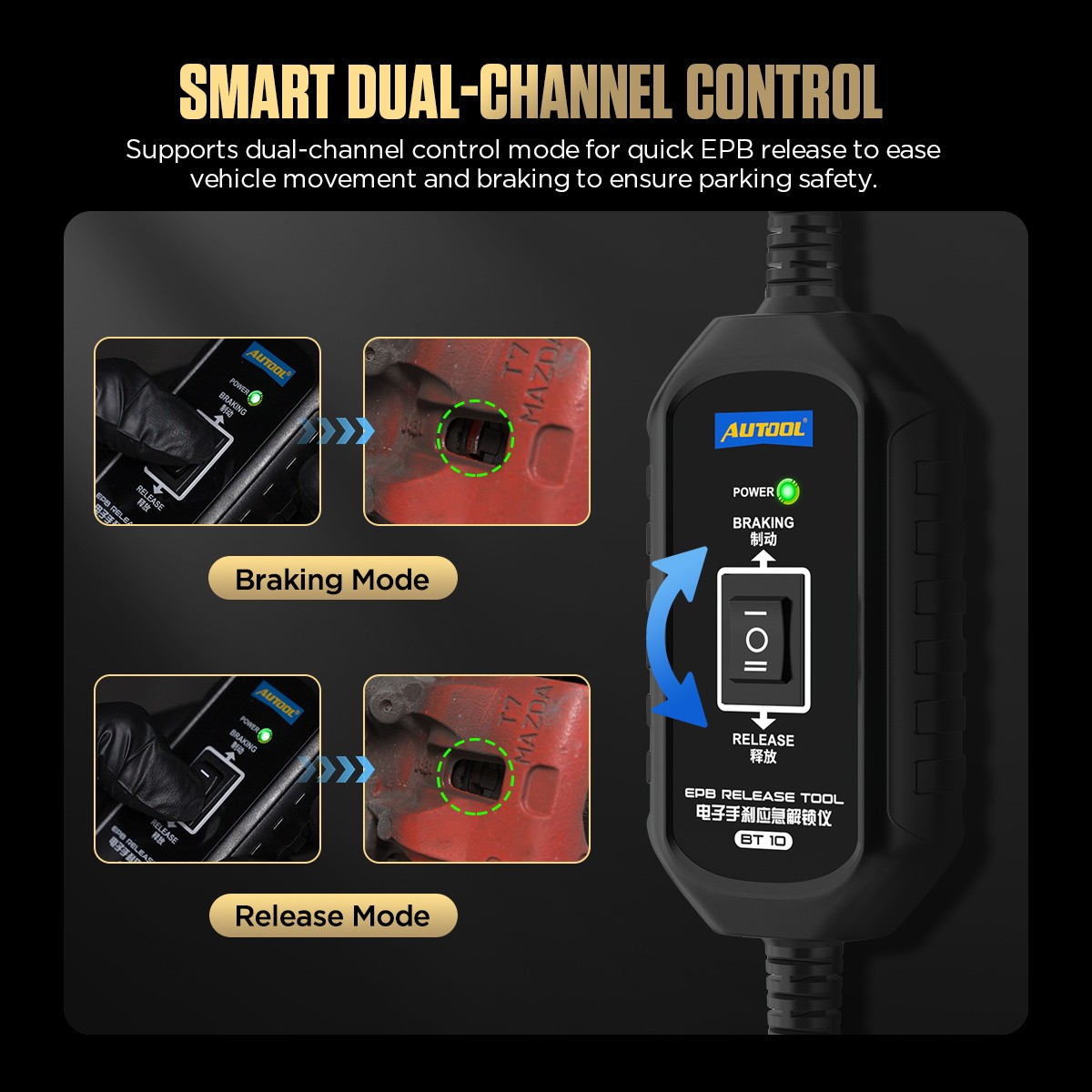 EPB Tool Electronic Parking Brake Emergency Release Tool + Brake Fluid Tester
