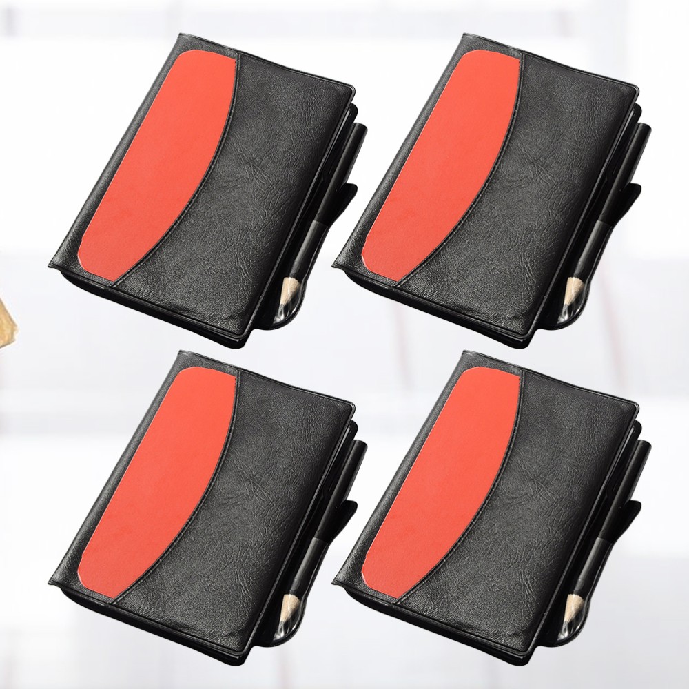 4 Set Referee Wallet with Game Score Cards and Pencil for Football Referees