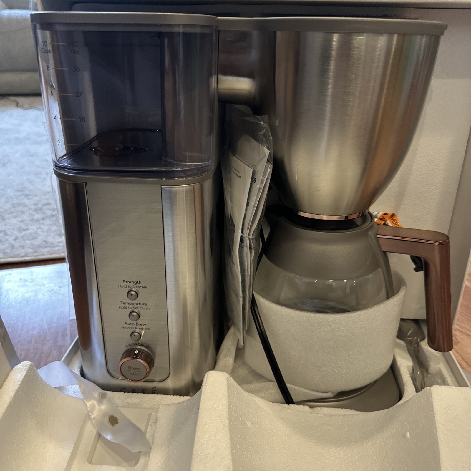CAFE Specialty Drip Coffee Maker with Glass Carafe Stainless Steel