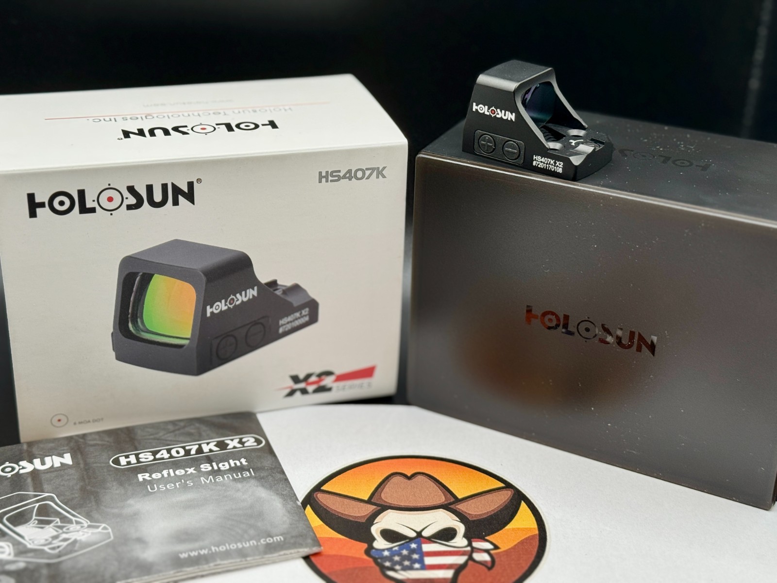 HOLOSUN HS407K-X2 6 MOA Red Dot Sight - Black