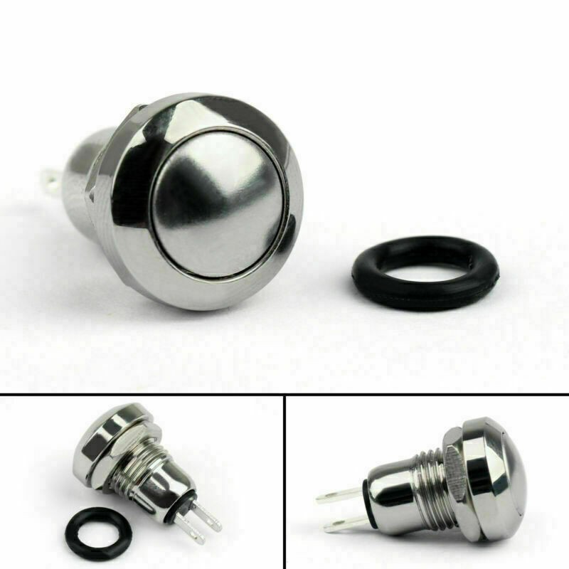 8mm Mini 1NO 2Pin Metal Momentary Push Button Switch 3A/250V Fr Car/Boat/DIY  CA