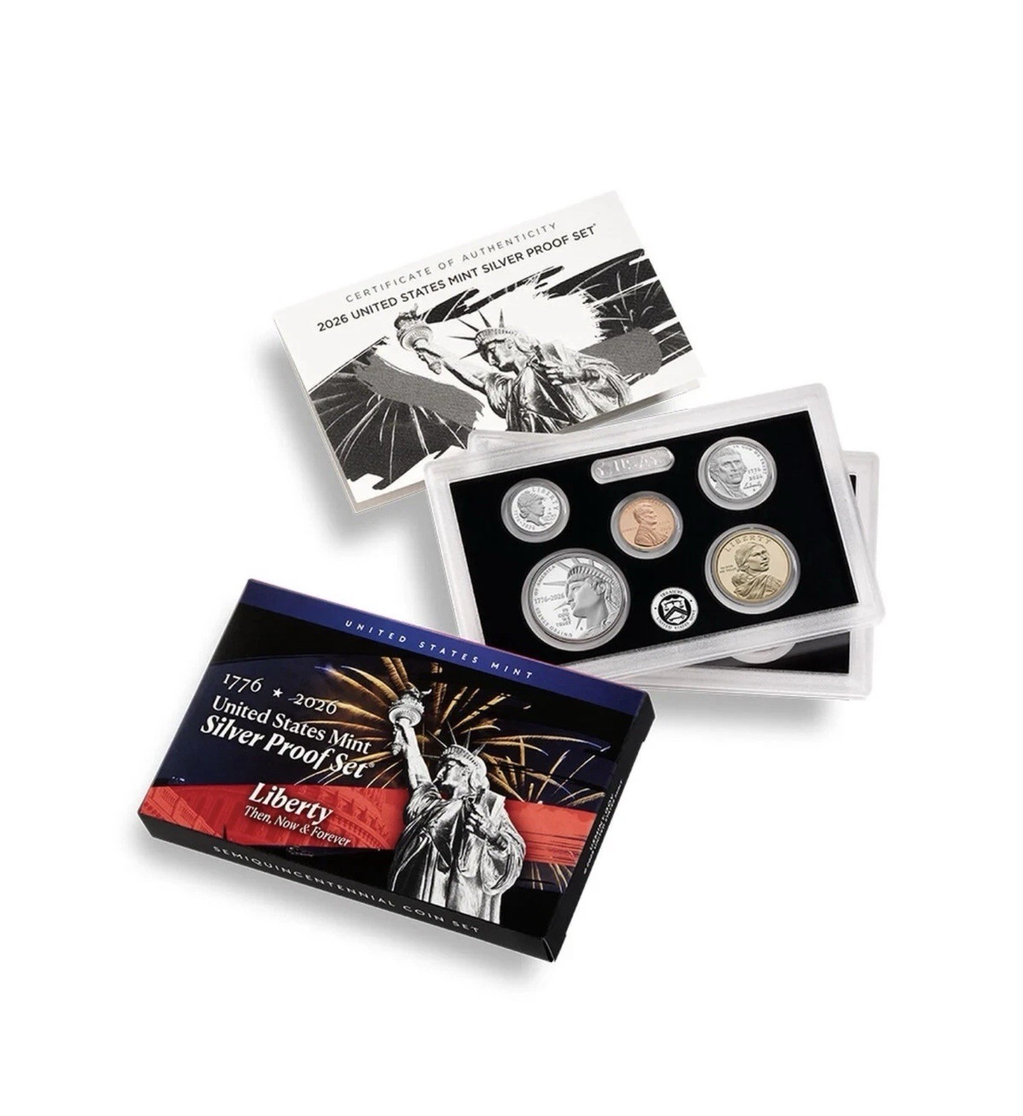 2026 S Silver Proof Set US Mint Semi Quincentennial Silver Proof Set, With PENNY