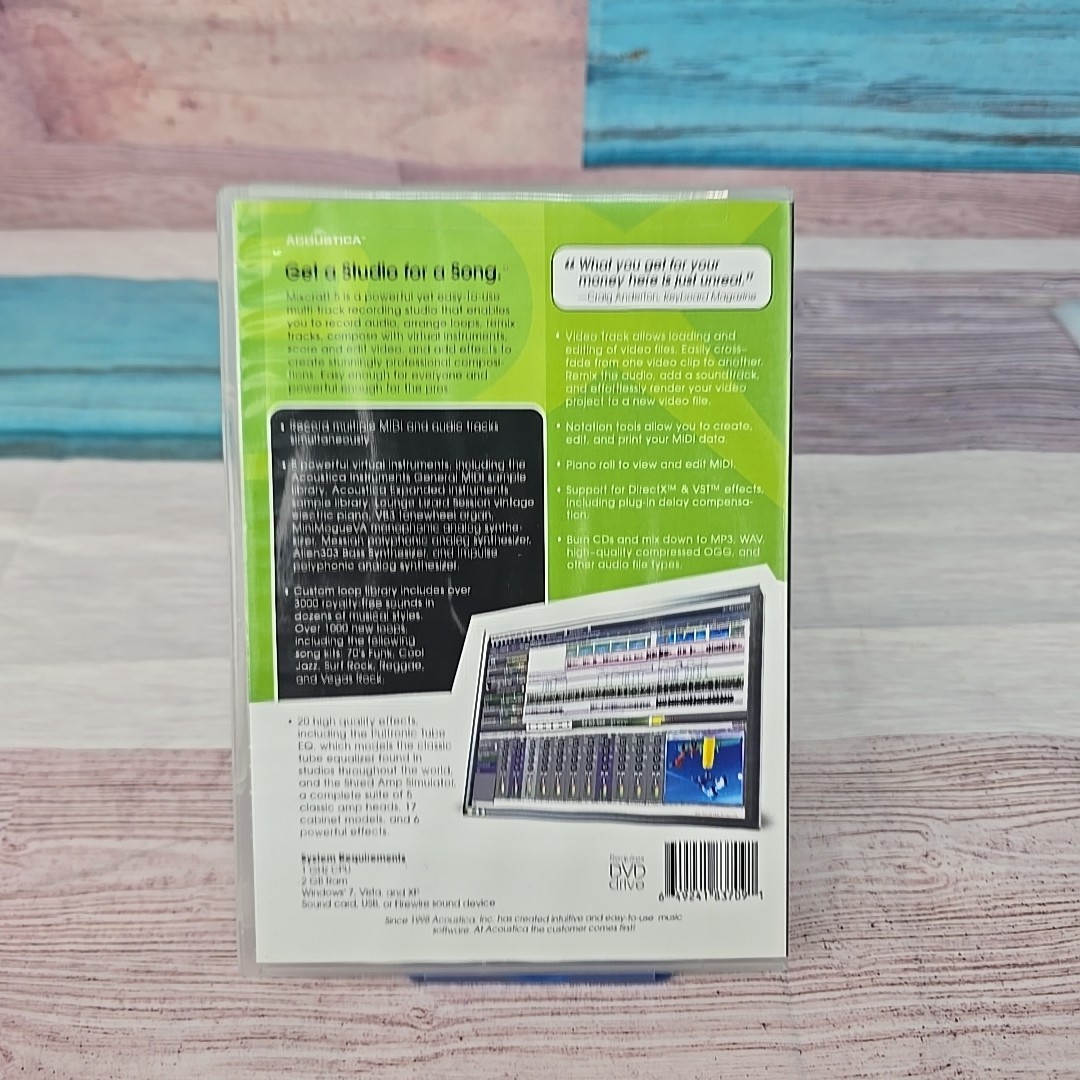 Mix Craft 5 Music Recording Siftware Multi Track Recording Studio DVD Drive Pc