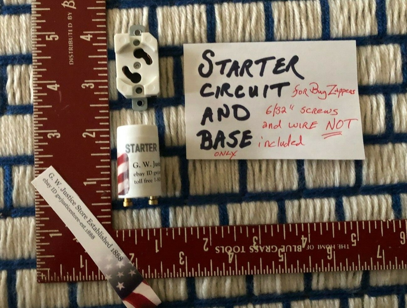 B4040 KAZ Stinger BUG ZAPPER light BULB fluorescent STARTER circuit and base 40w
