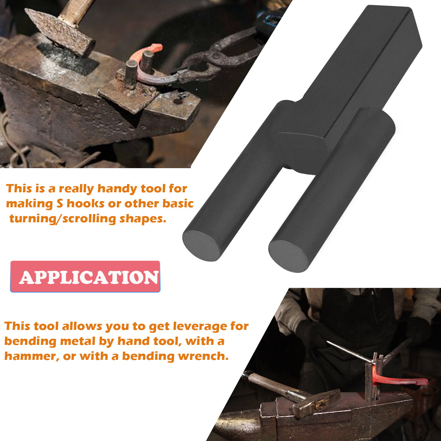 Blacksmith Hardy Anvil Tool 7/8" Hardy Blacksmith Bending Fork Scroll Twist Jig