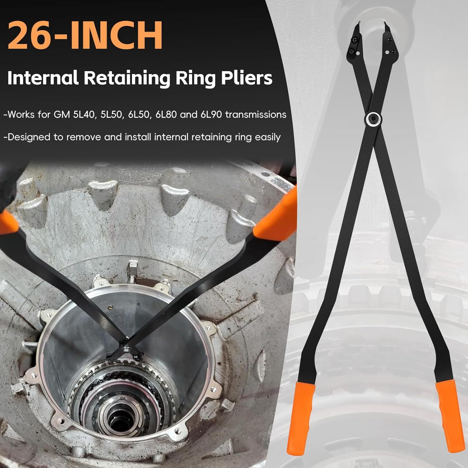 26" Heavy Duty Snap Internal Retaining Ring Pliers Large Internal Retaining Tool