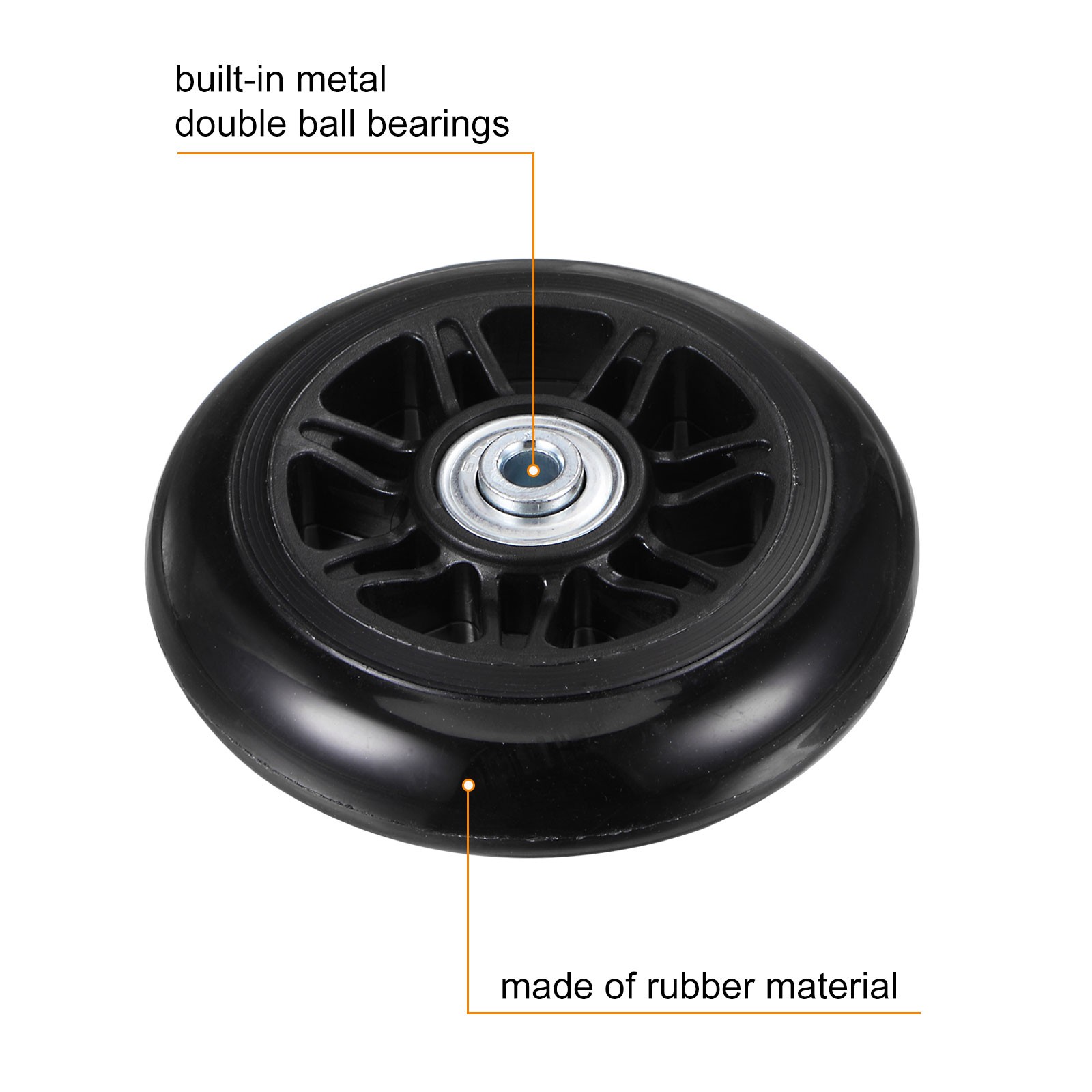 Replacement Luggage Wheels - 90x24mm Suitcase Wheel Repair Kits