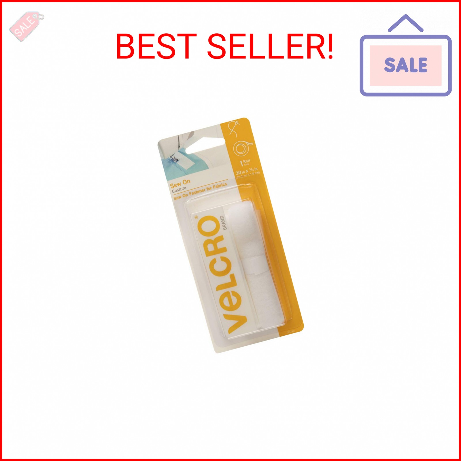 VELCRO Brand For Fabrics | Sew On Fabric Tape for Alterations and Hemming | No I
