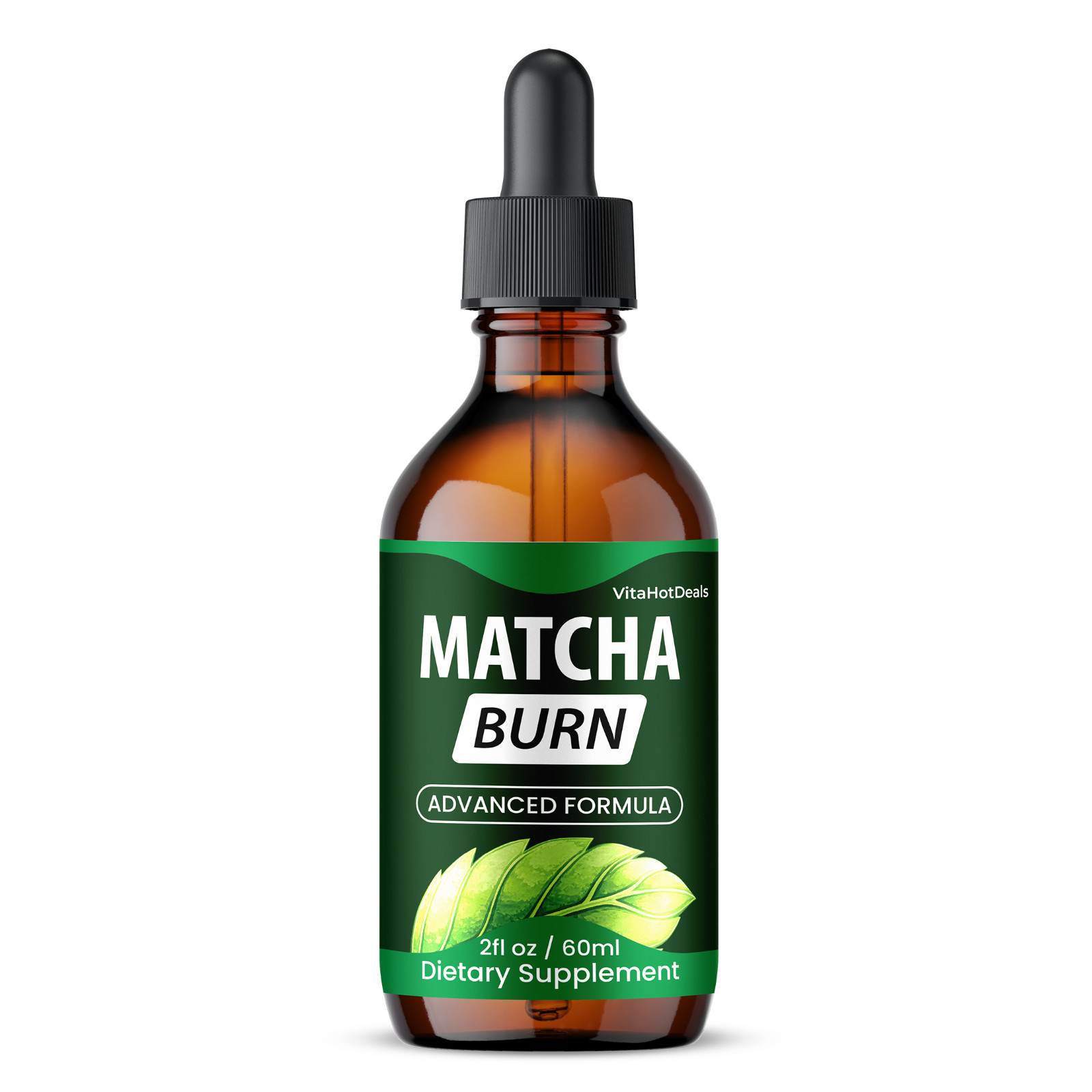 Matcha Burn Drops, Max Strength, MatchaBurn Liquid Supplement (10 Pack)