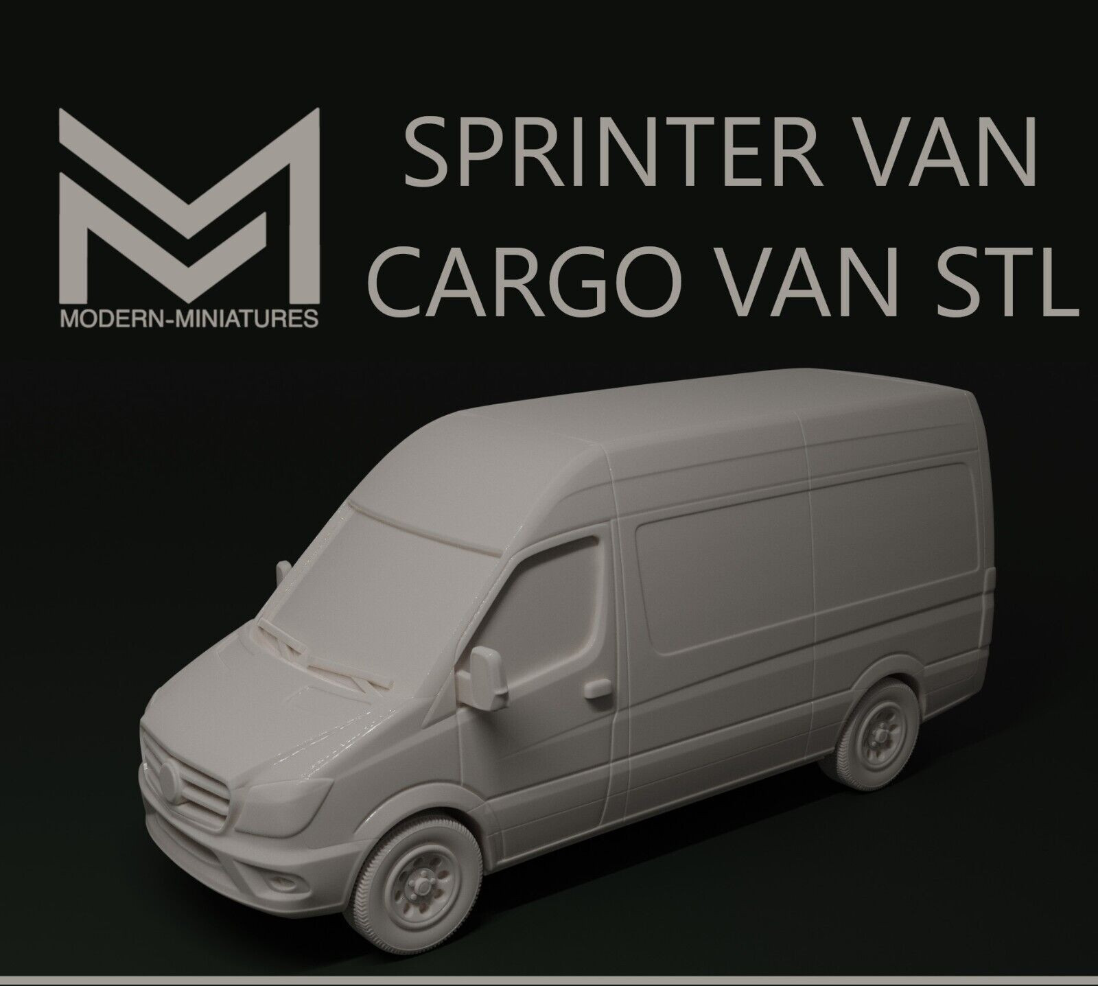Modern Miniatures Sprinter Van Cargo Transporter Car Vehicle Objective Scenery