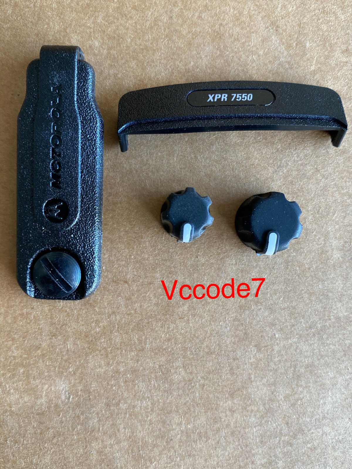 Motorola xpr7550 name plate,dust cover, vol/ch knob