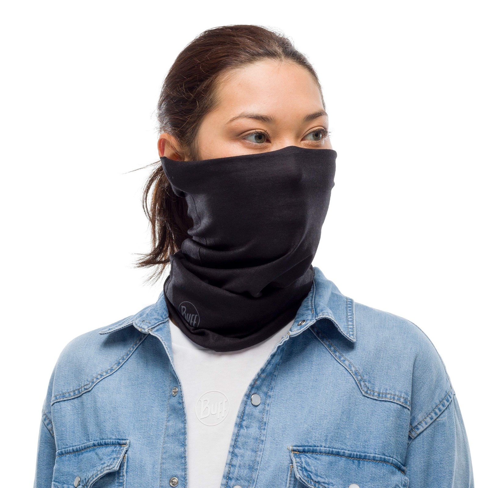 BUFF Original EcoStretch Neck Covering UPF 50 Multi-functional Black Bandana
