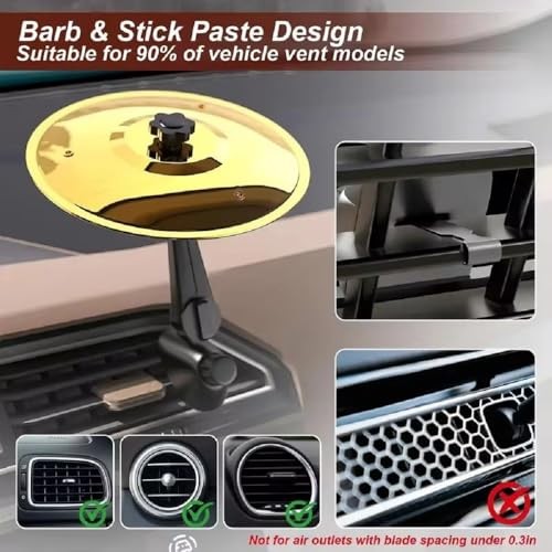 Car Cymbal Air Vent,Car Symbol Drum Air Vent,Mini Drum Crash Cymbal For Gold