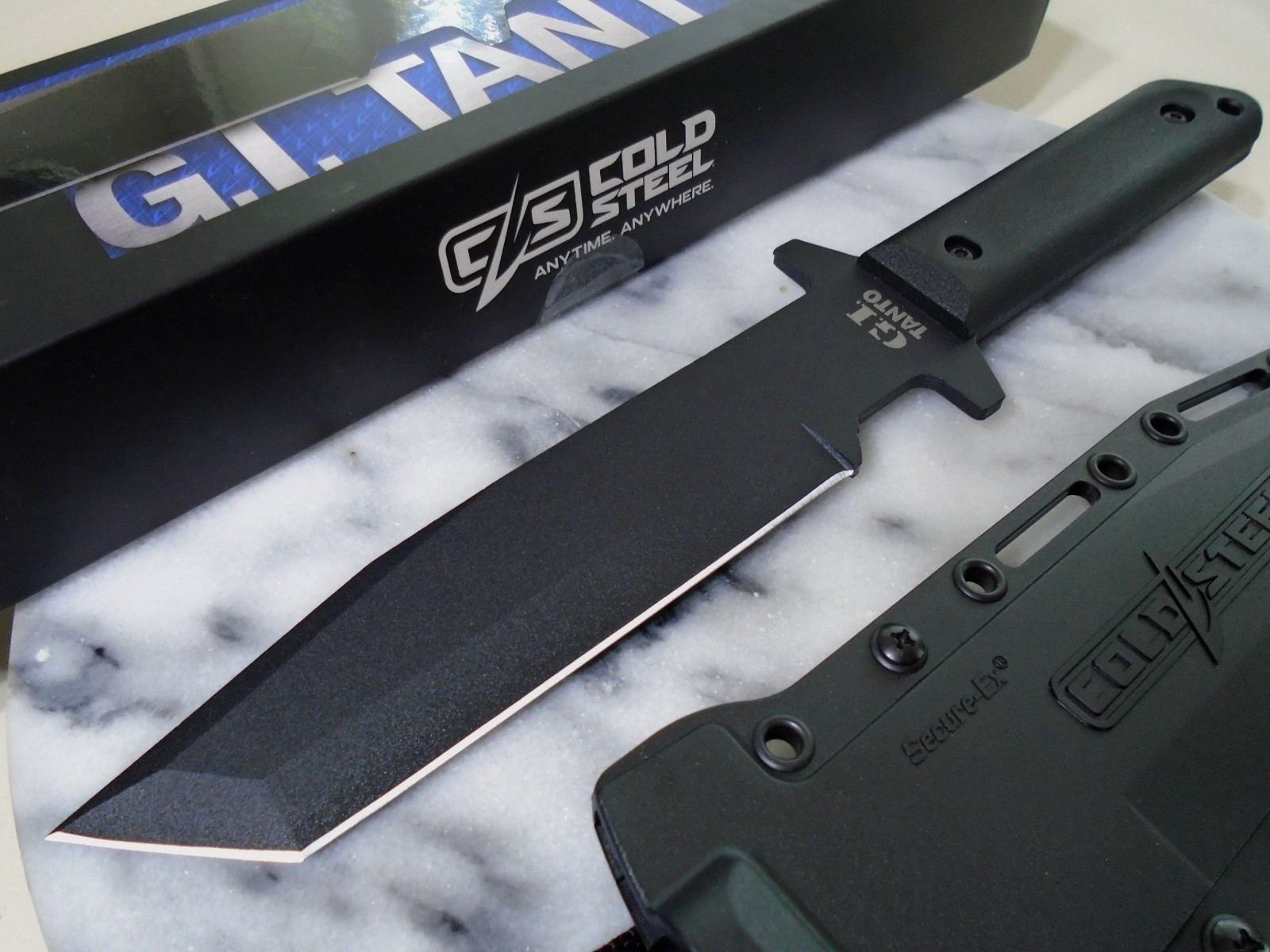 Cold Steel GI Tanto Fixed Blade Combat Hunter Knife Full Tang 1055CS #80PGTK New