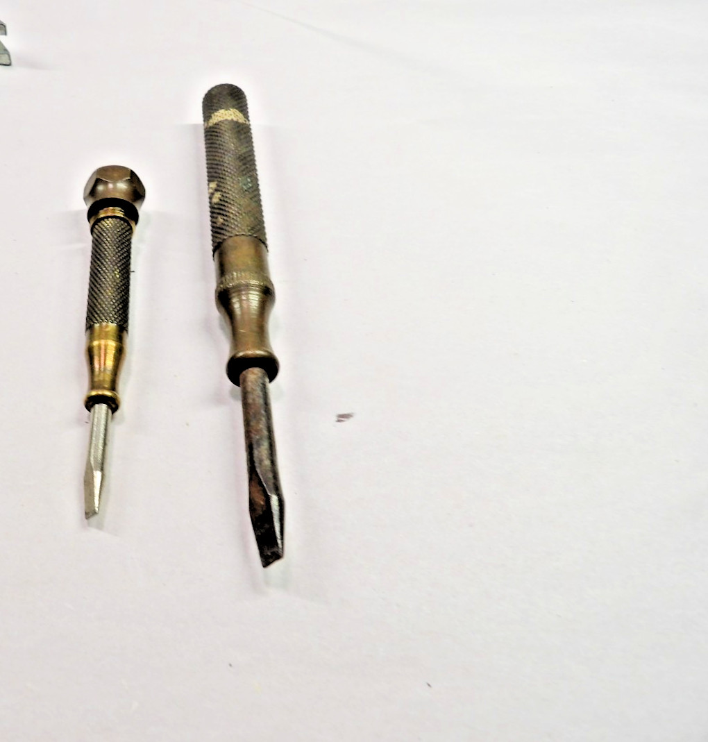 Small Claw Hammer Brass Handle & Hidden Screwdrivers Plus 2nd Brass Screwdriver