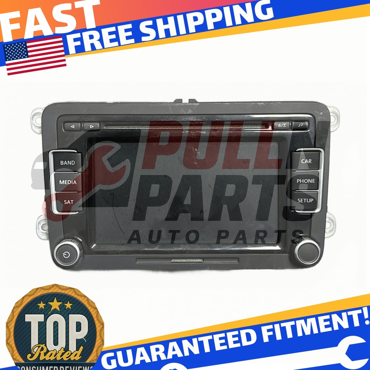 OEM Volkswagen 1K0035180AD Radio/Info Screen 12‑15 Jetta, CC, Tiguan