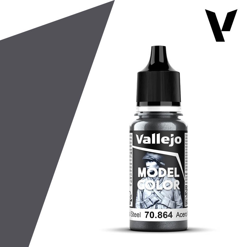 Vallejo Natural Steel Model Color 17ml Acrylic Paint 70.864