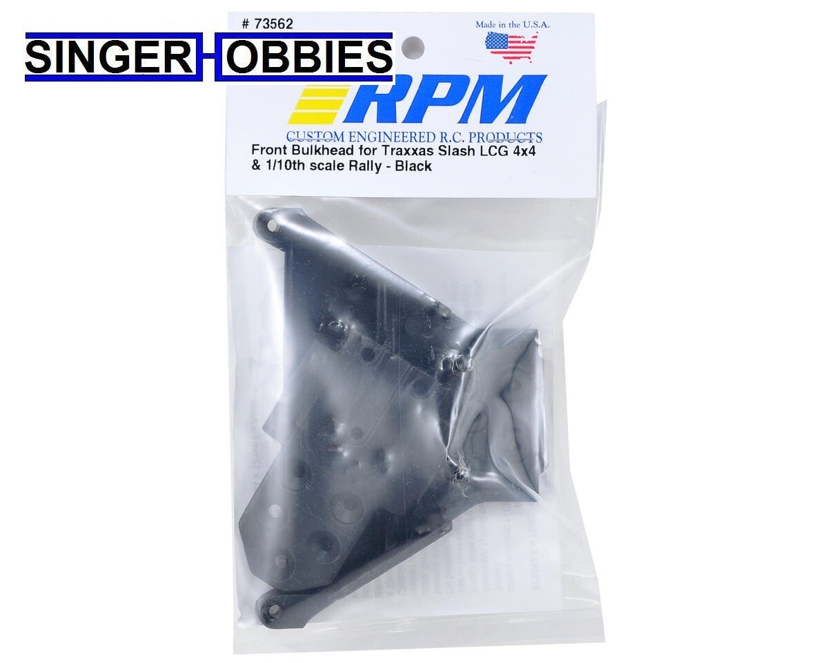 RPM 73562 Traxxas Slash LCG 4x4 Front Bulkhead (Black) HH