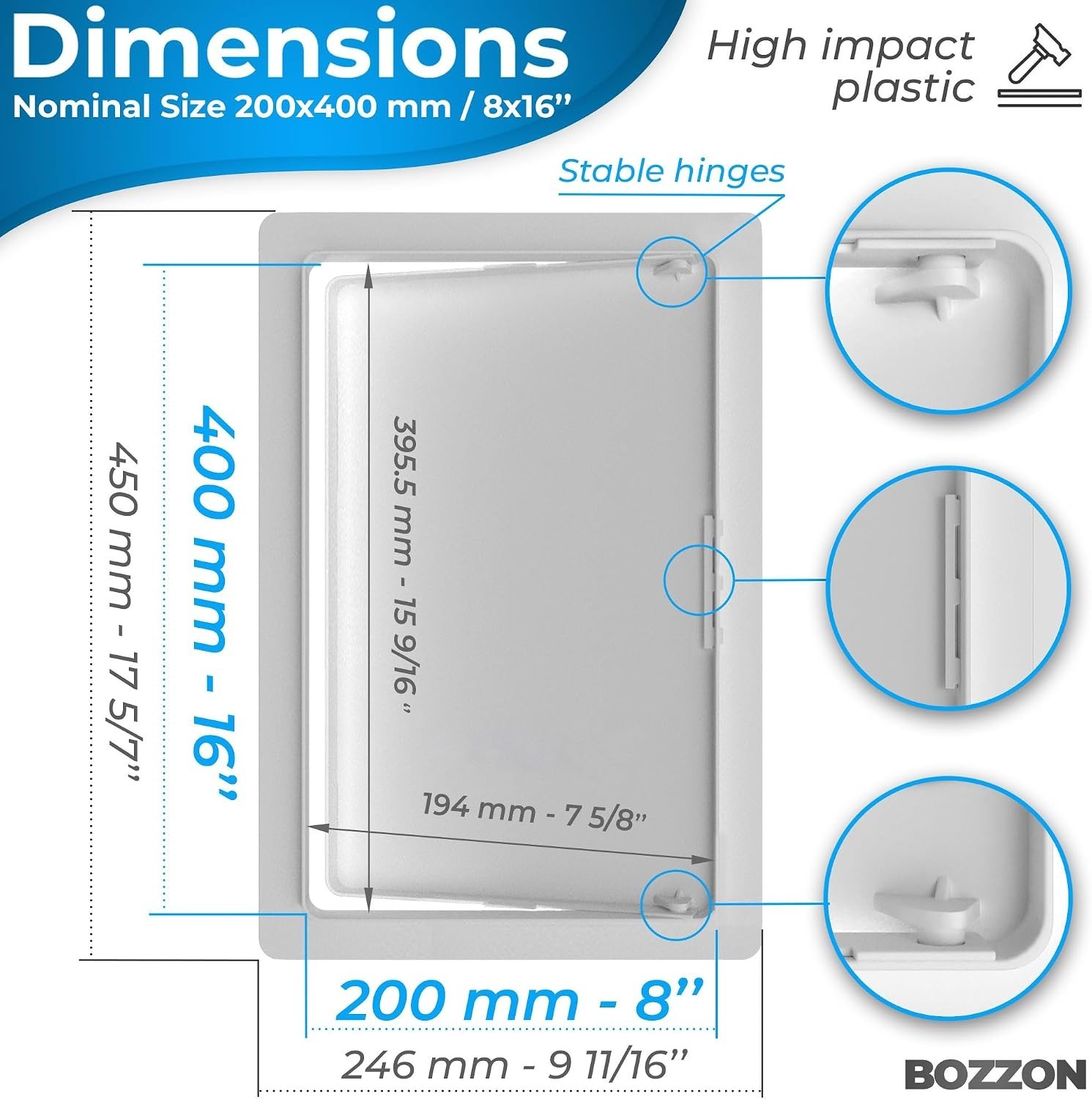 Versatile 8x16 Access Panel - Flawless Integration for Drywall Installations
