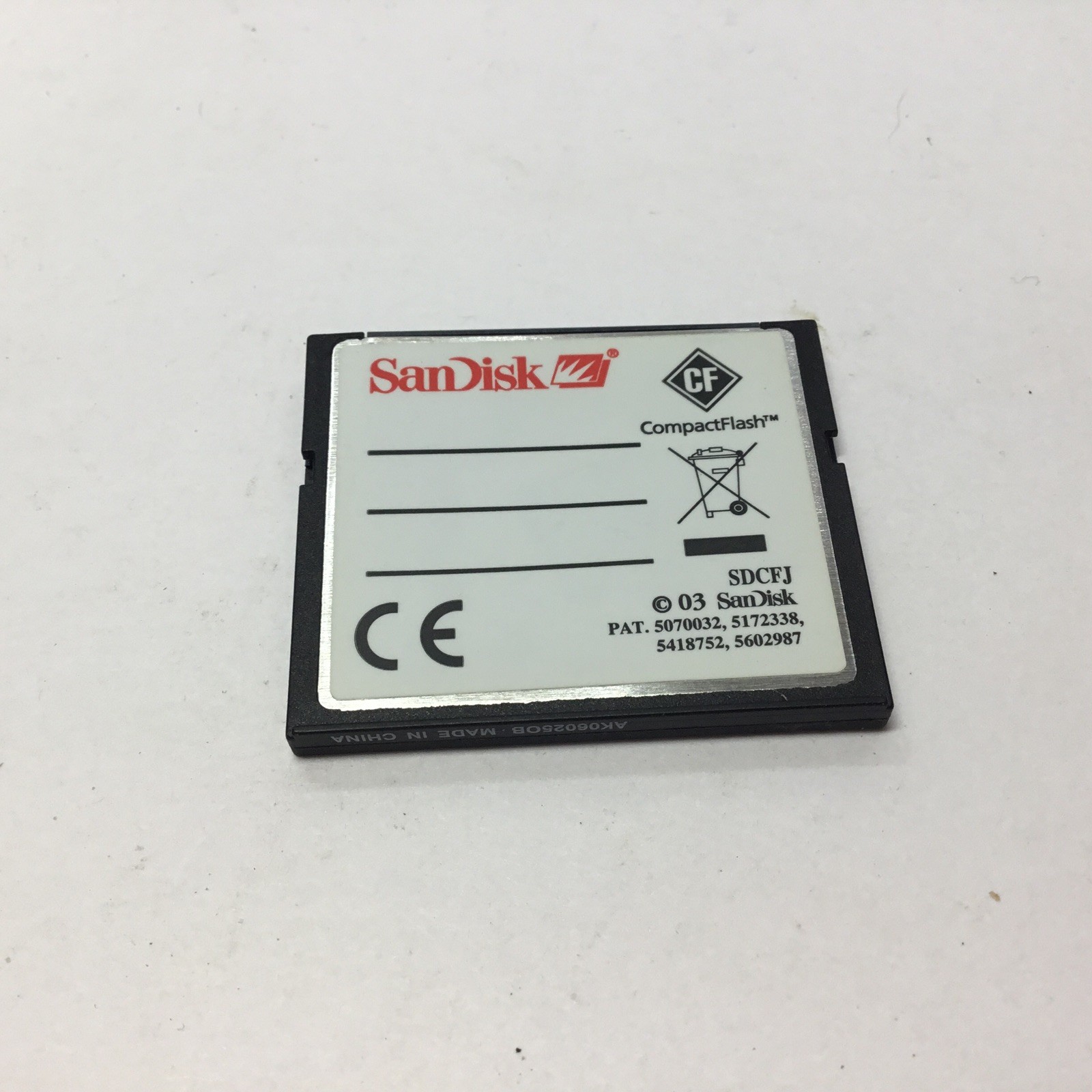 Sandisk 128MB Compact Flash 100 Photos.