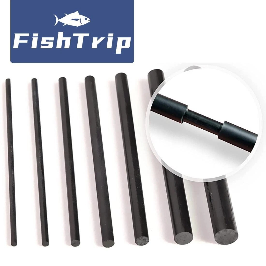 Fishtrip Fishing Rod Repair Kit Carbon Fiber Sticks High Strength 1mm*10cm