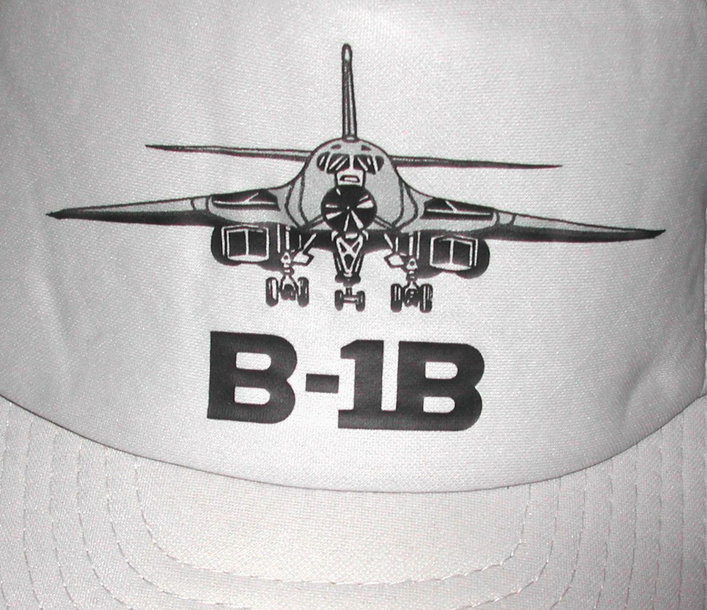 Vintage B-1B B1B Bomber U.S. Air Force Excellent Full Hat Cap Snap Back Gray