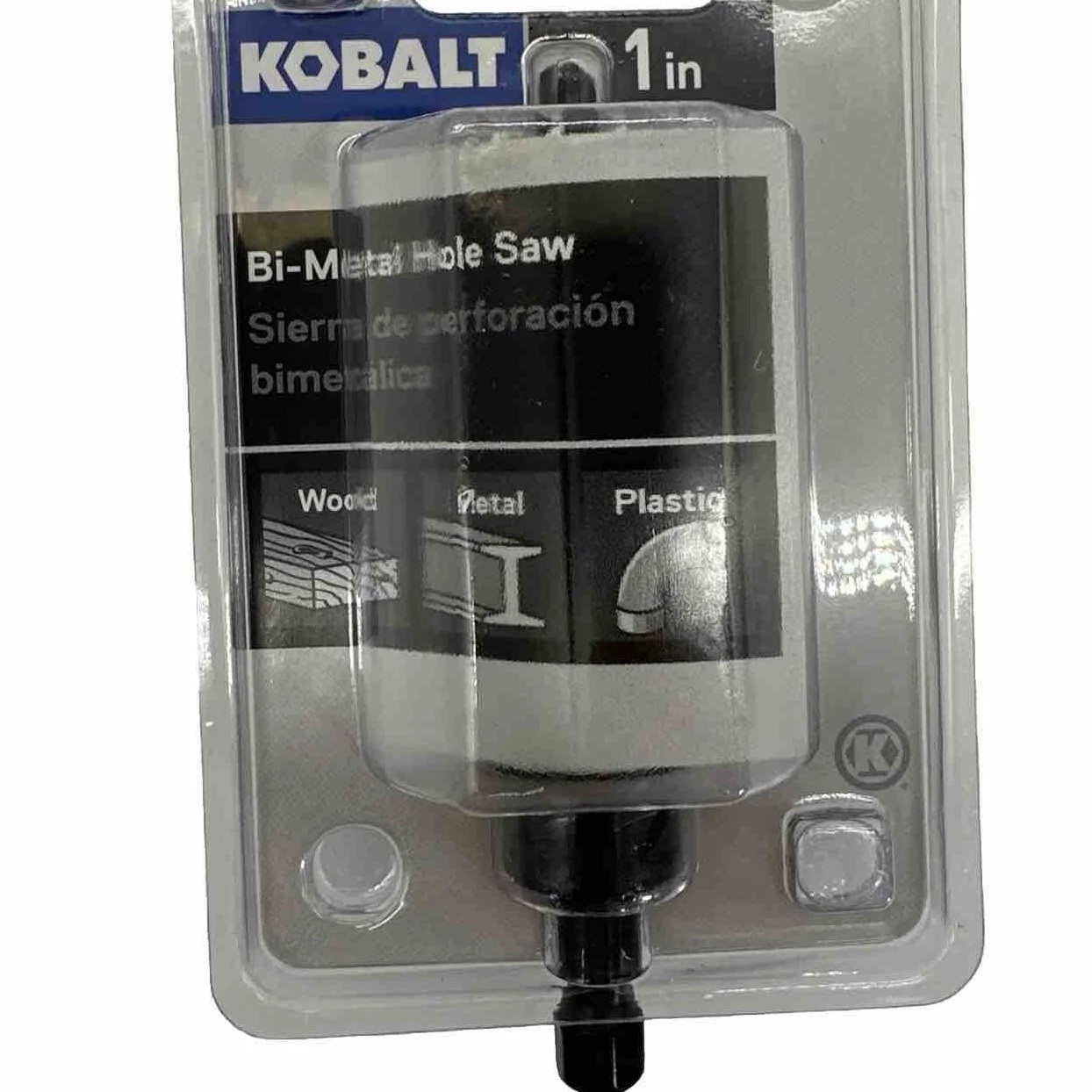 Kobalt 1 Inch Bi-Metal Arbored Hole Saw - wood, metal, plastic 777733 -{K}